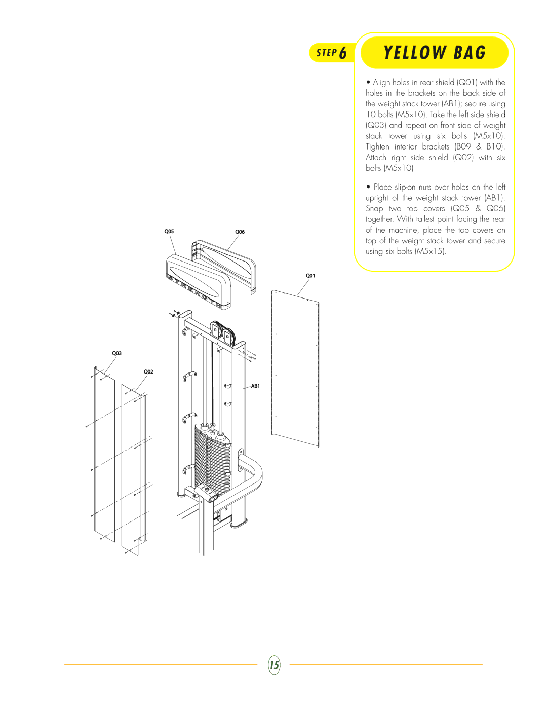 Vision Fitness ST760 manual E P 6 Y E L L O W B a G 