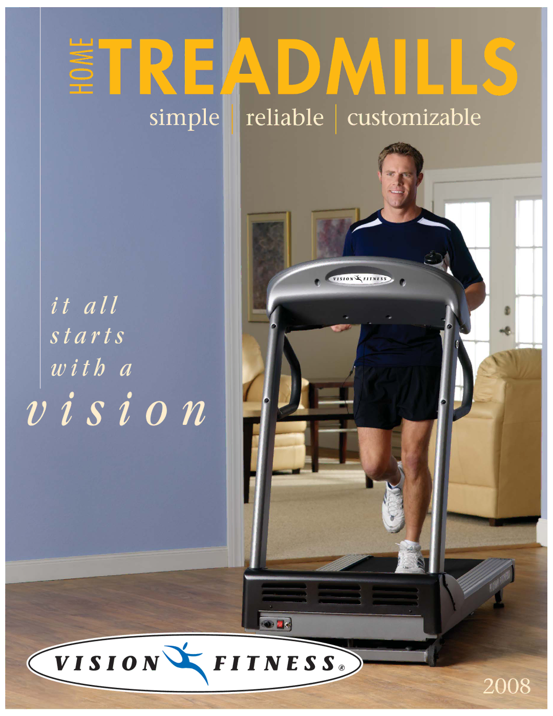 Vision Fitness T1450 manual Treadmills 