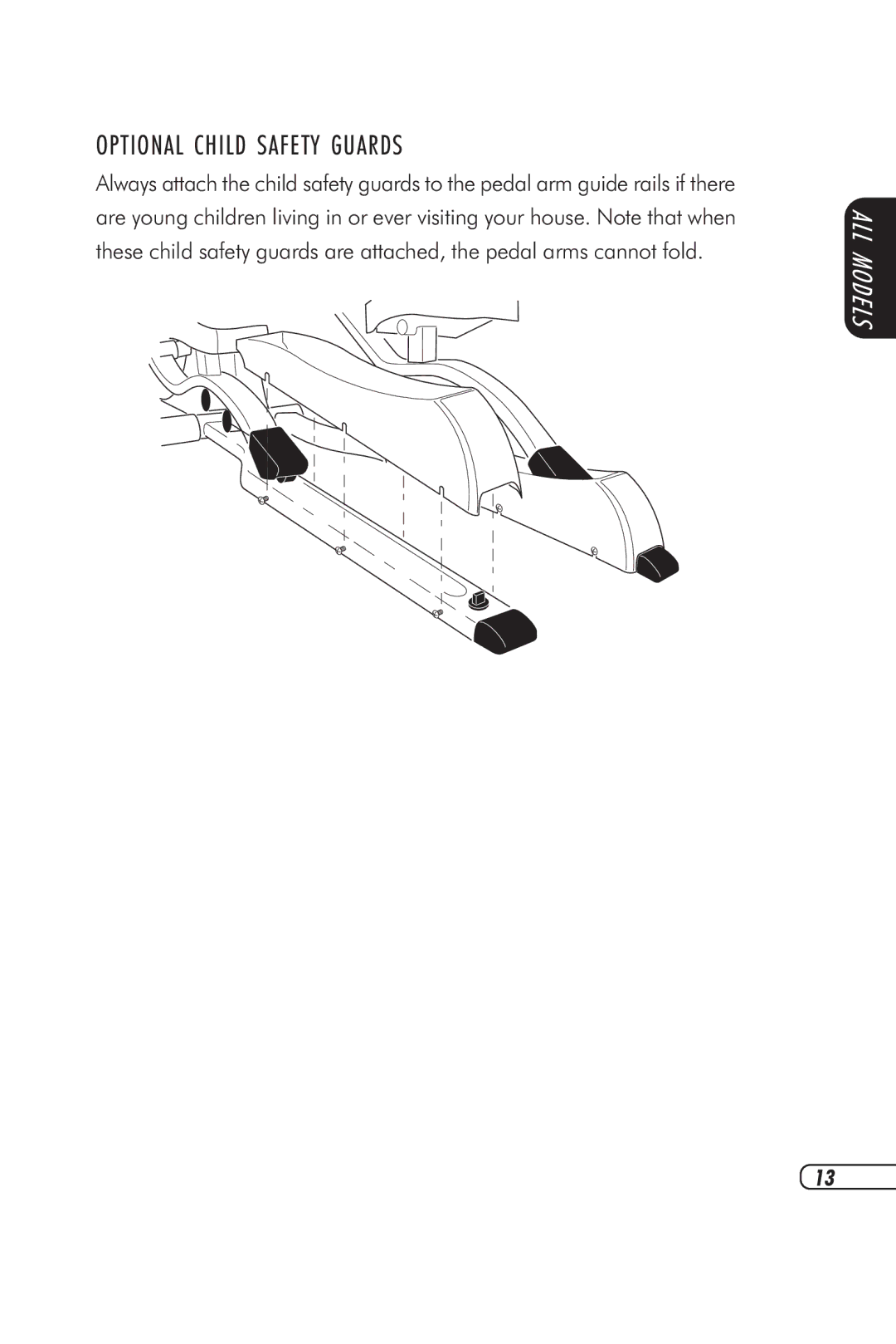 Vision Fitness X6000, X6100 manual Optional Child Safety Guards 