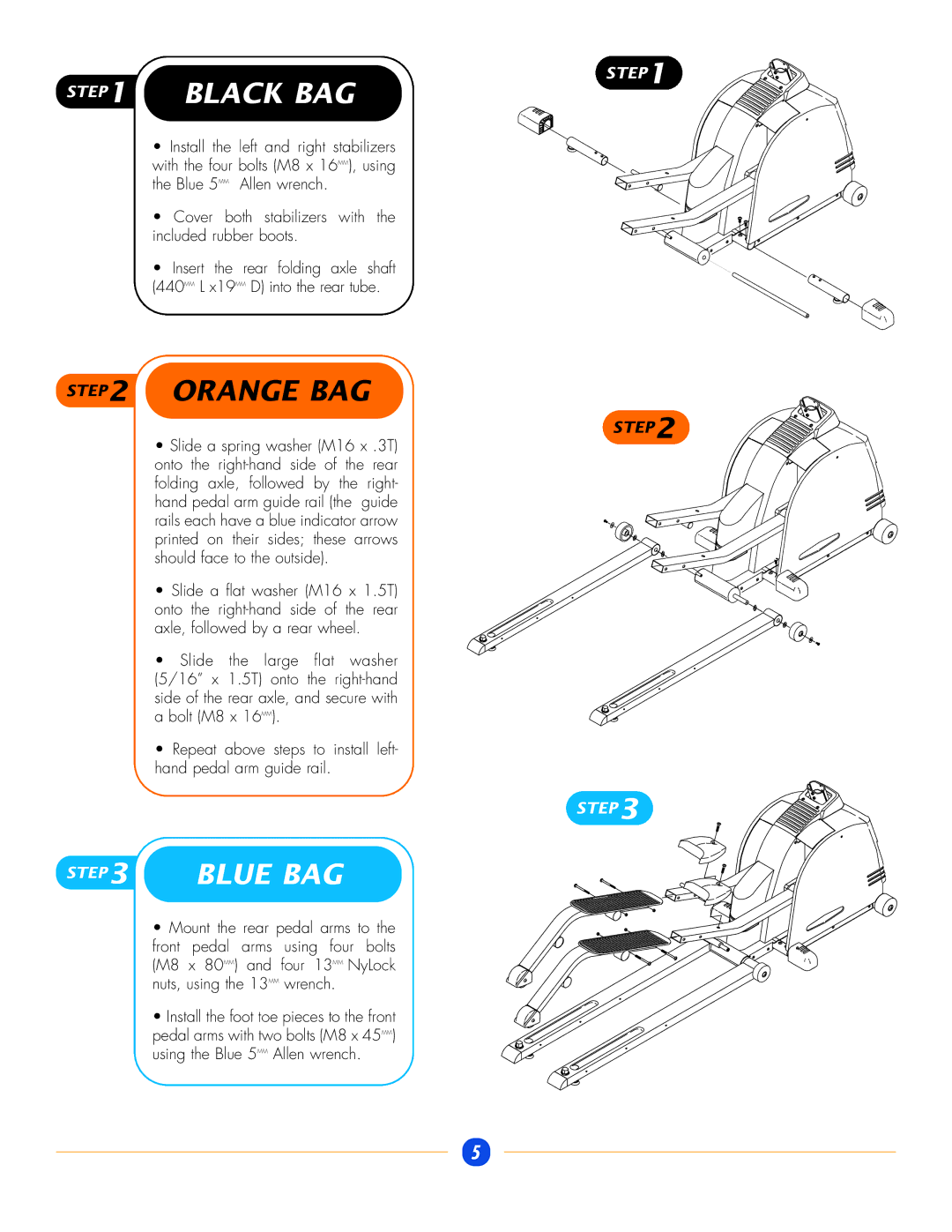 Vision Fitness X6200HRC/DA manual Orange BAG 