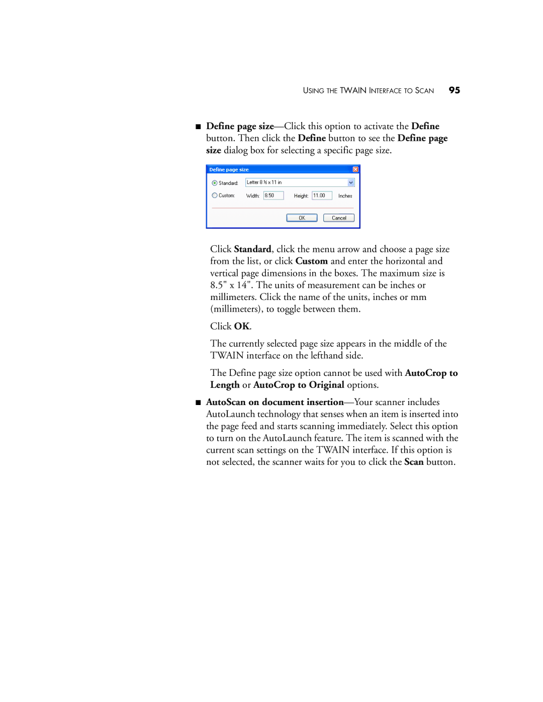 Visioneer 220 manual Using the Twain Interface to Scan 