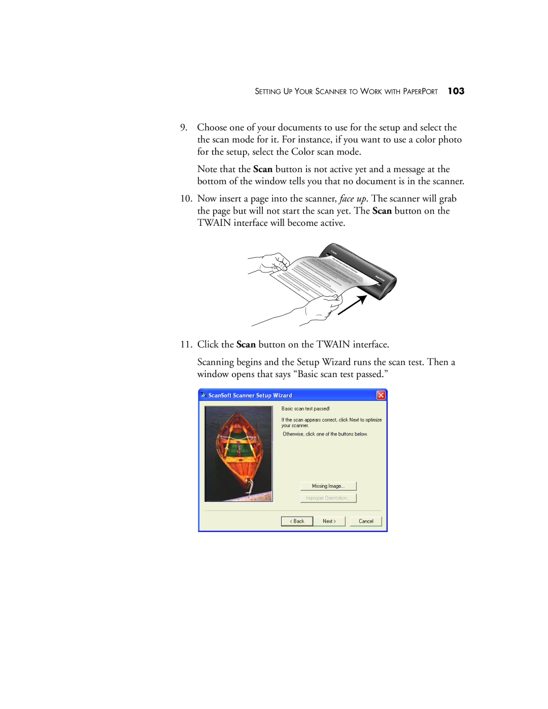 Visioneer 220 manual Setting UP Your Scanner to Work with Paperport 