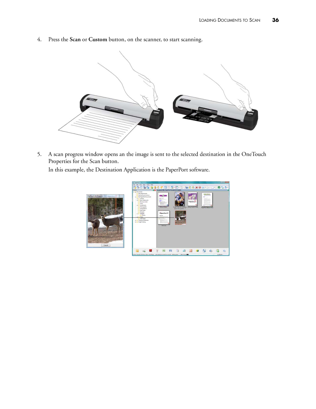 Visioneer 400 manual Loading Documents to Scan 