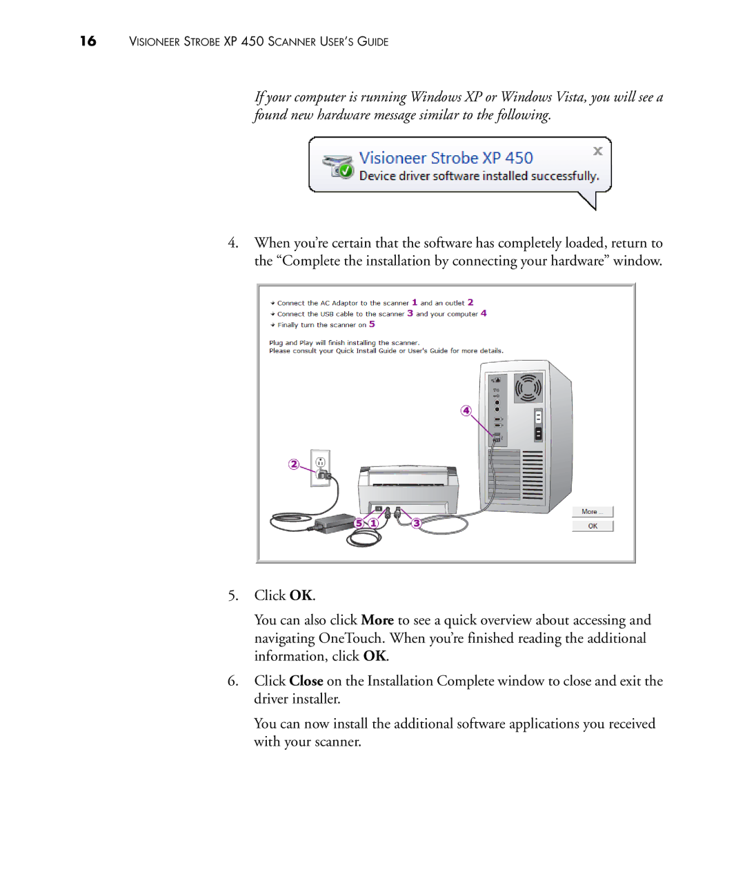 Visioneer manual Visioneer Strobe XP 450 Scanner USER’S Guide 