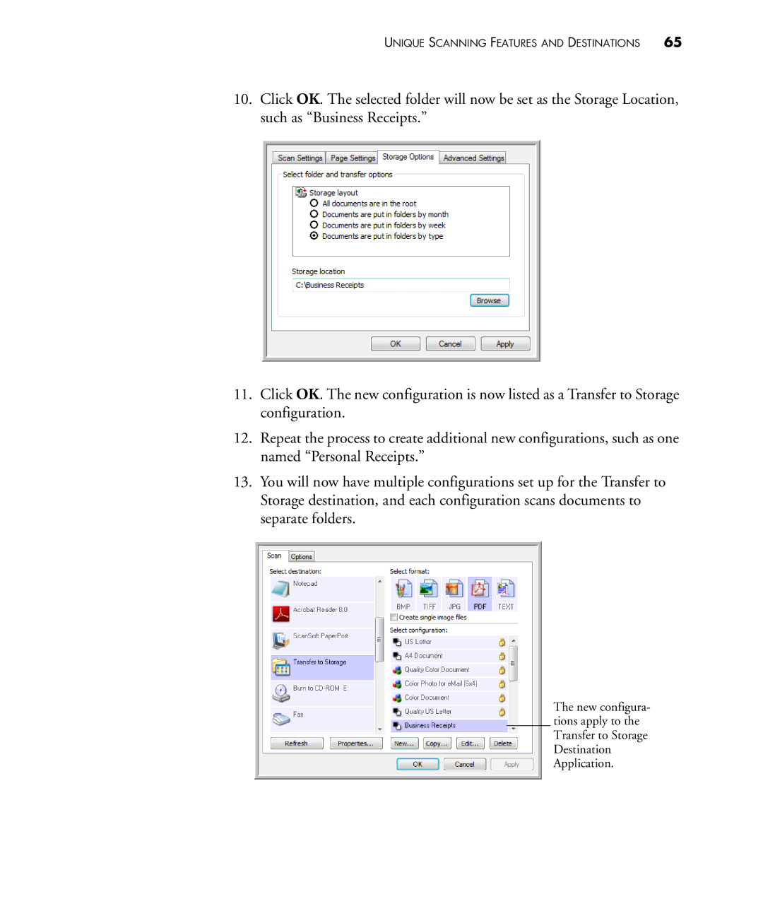 Visioneer 450 manual Unique Scanning Features and Destinations 