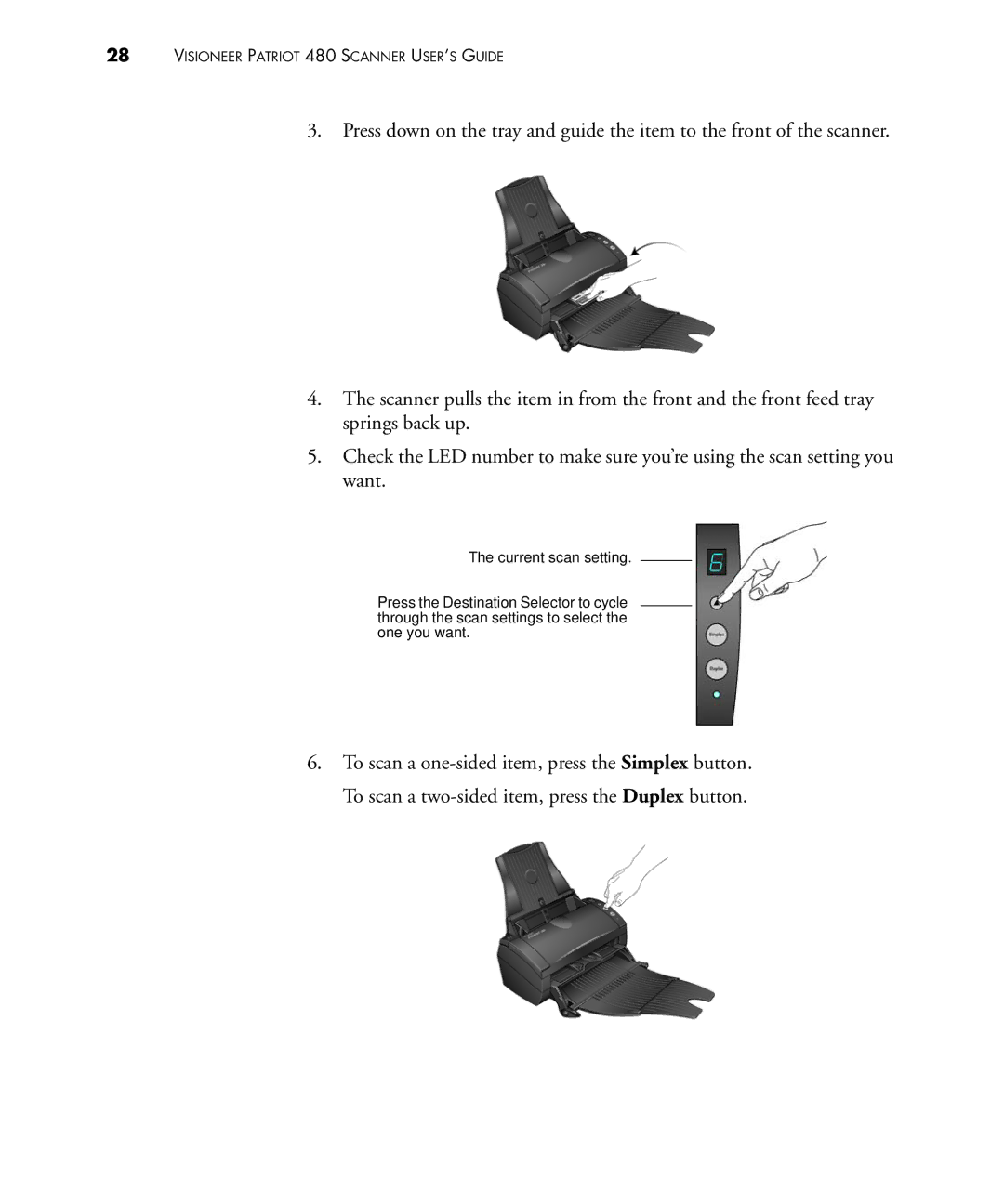 Visioneer manual Visioneer Patriot 480 Scanner USER’S Guide 