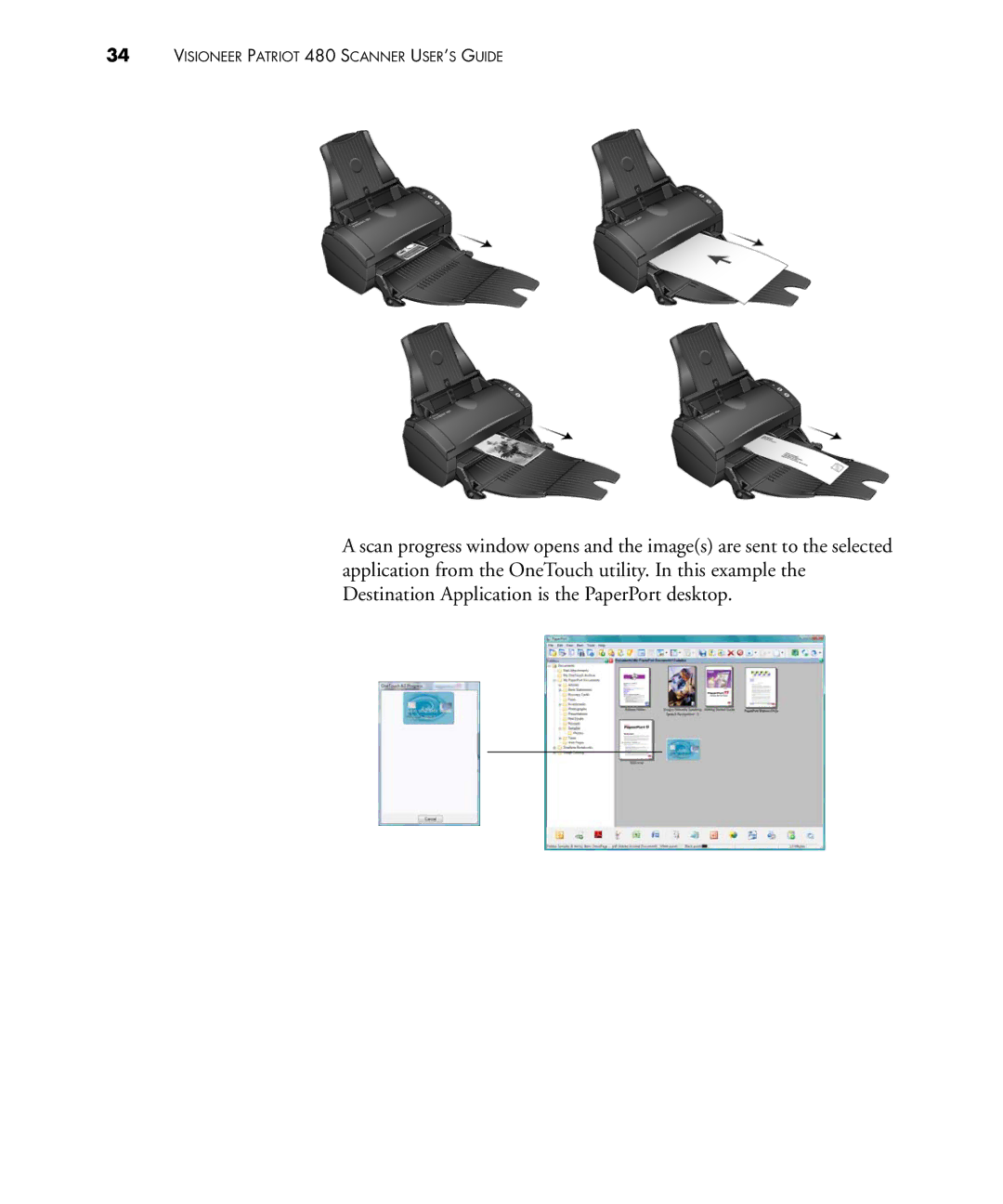 Visioneer manual Visioneer Patriot 480 Scanner USER’S Guide 