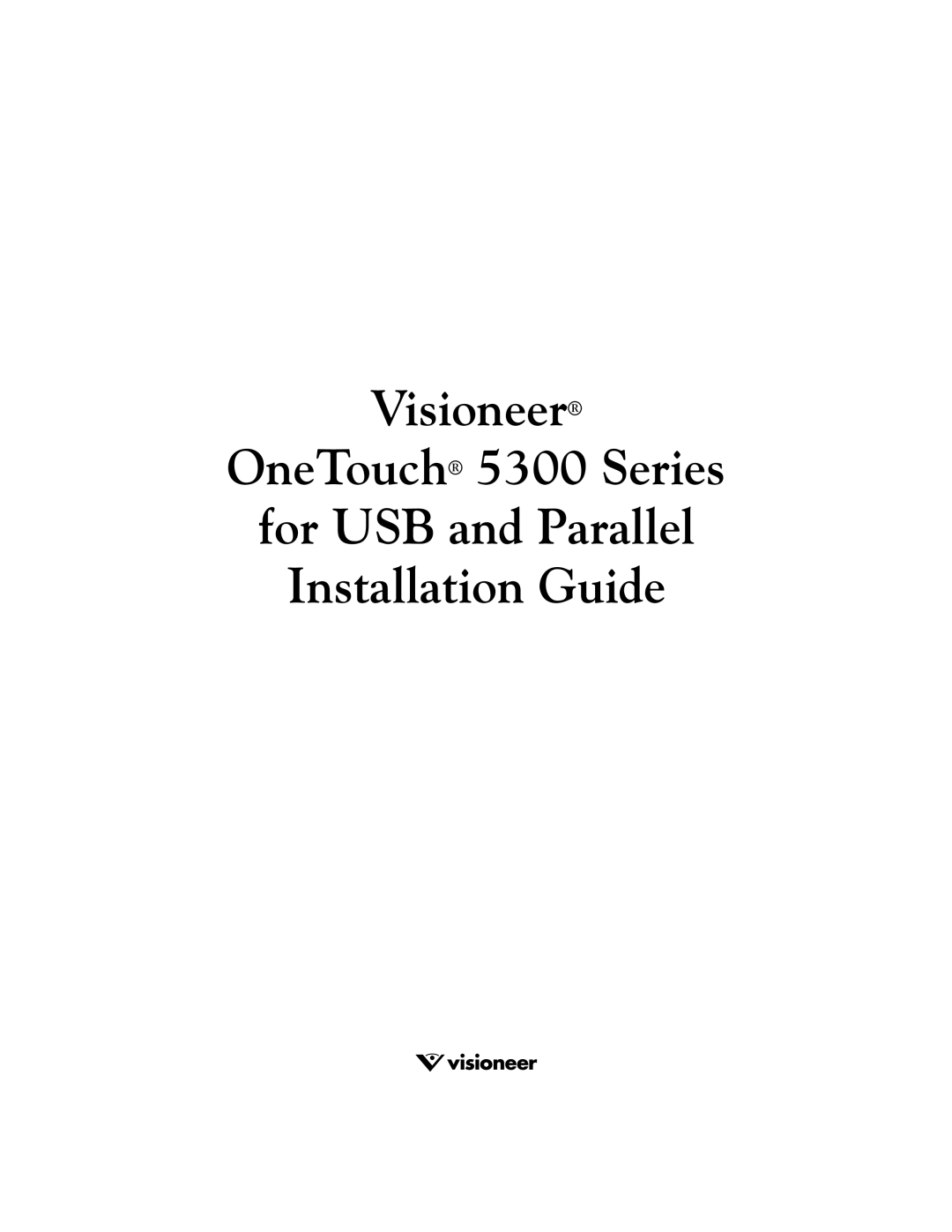 Visioneer 5300 manual 