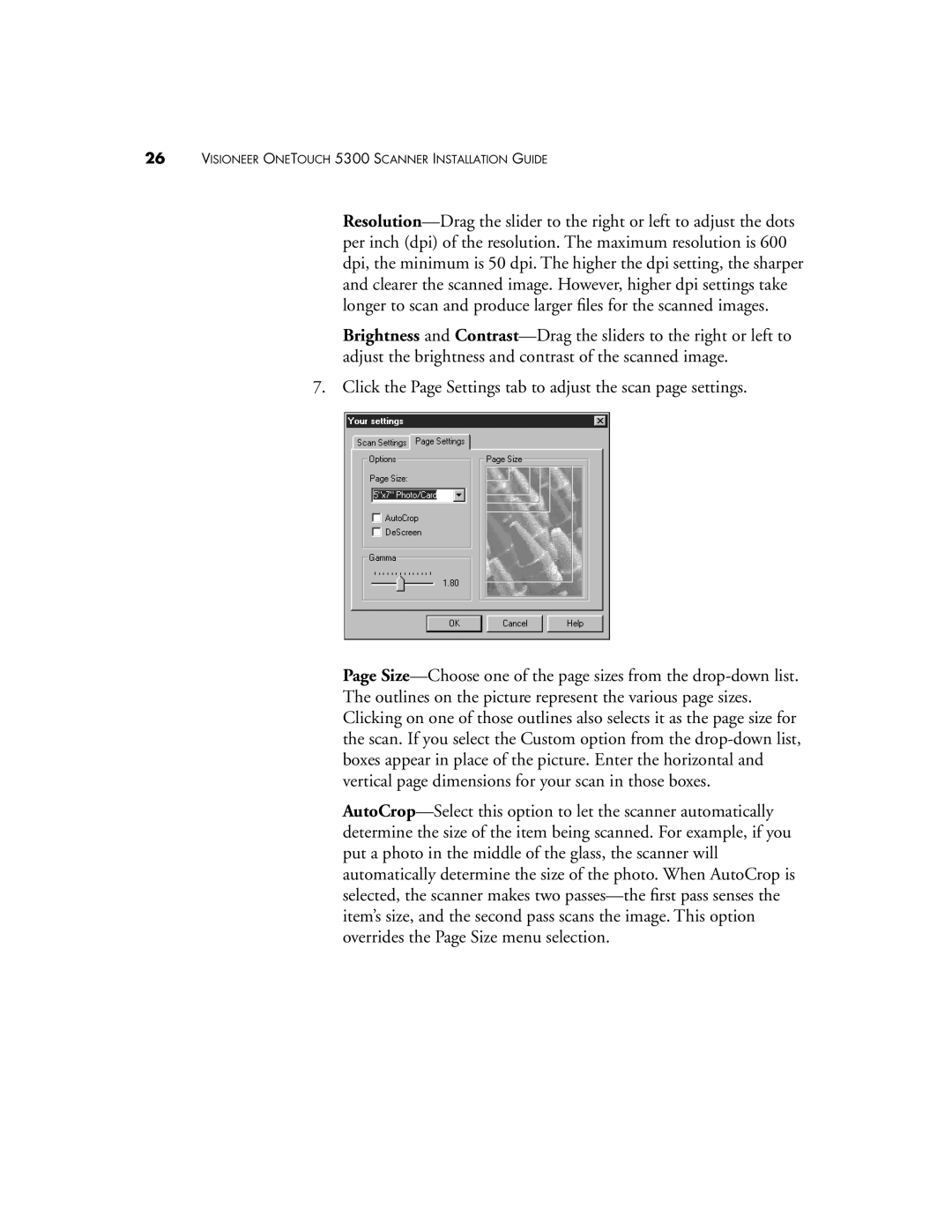 Visioneer manual Visioneer Onetouch 5300 Scanner Installation Guide 