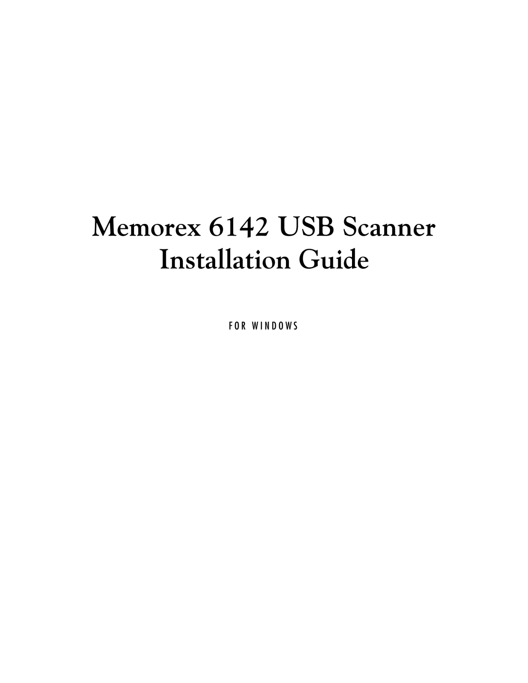 Visioneer manual Memorex 6142 USB Scanner Installation Guide 