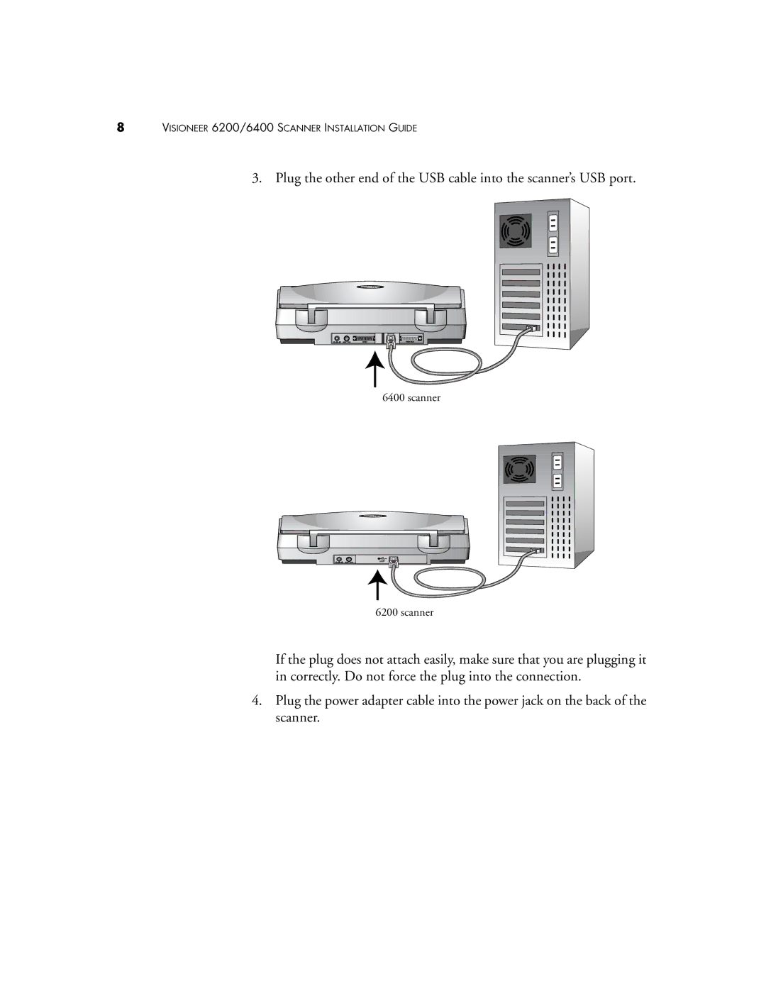 Visioneer 6400, 6200 manual Scanner 