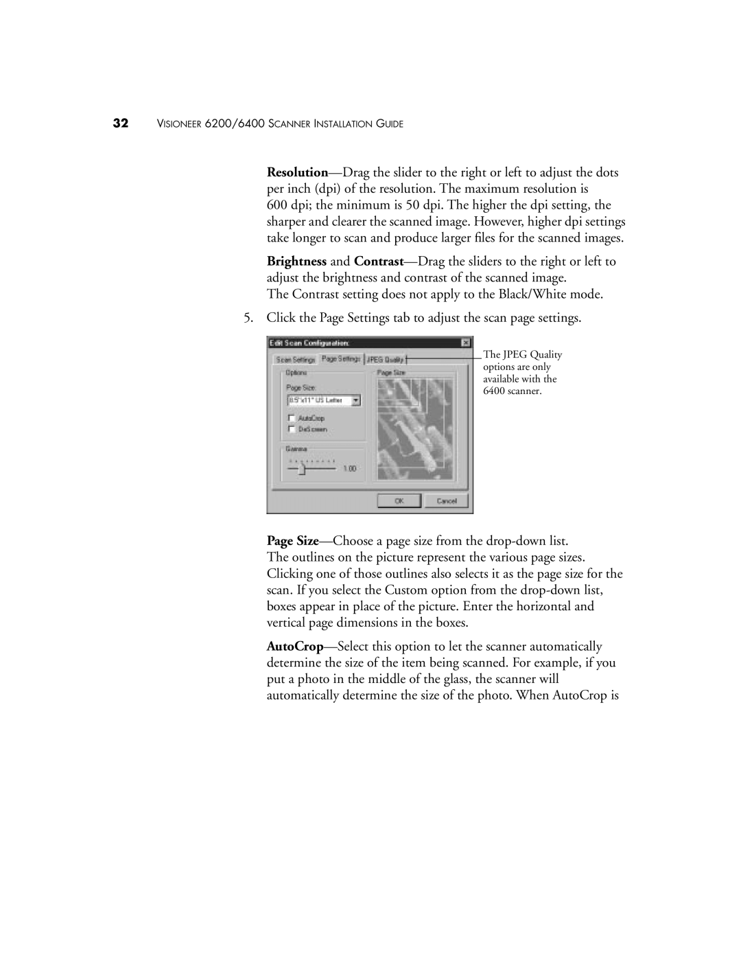 Visioneer manual Visioneer 6200/6400 Scanner Installation Guide 