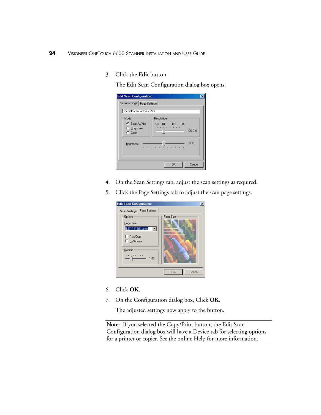 Visioneer manual Visioneer Onetouch 6600 Scanner Installation and User Guide 