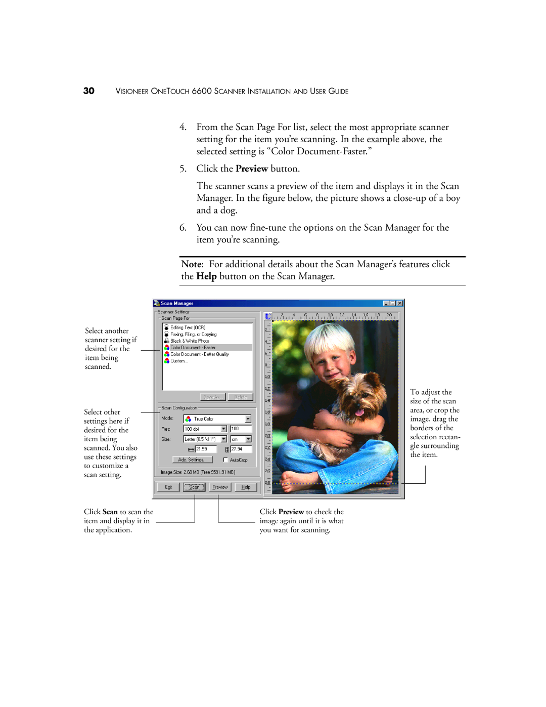 Visioneer manual Visioneer Onetouch 6600 Scanner Installation and User Guide 