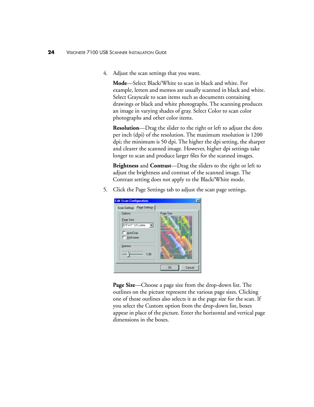 Visioneer manual Visioneer 7100 USB Scanner Installation Guide 