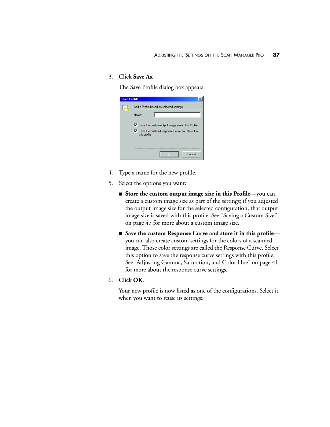 Visioneer 7100 manual Adjusting the Settings on the Scan Manager PRO 