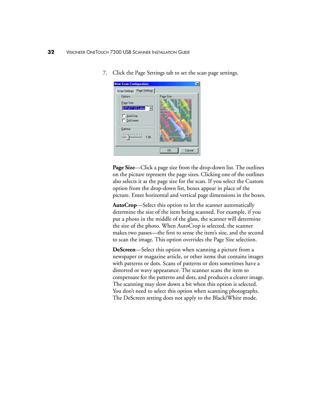 Visioneer manual Visioneer Onetouch 7300 USB Scanner Installation Guide 