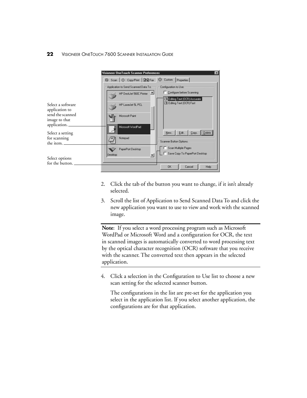 Visioneer 7600 SERIES manual Visioneer Onetouch 7600 Scanner Installation Guide 