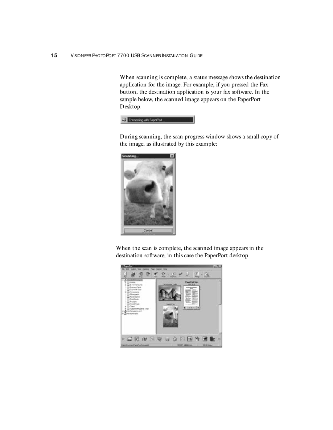 Visioneer manual Visioneer Photoport 7700 USB Scanner Installation Guide 