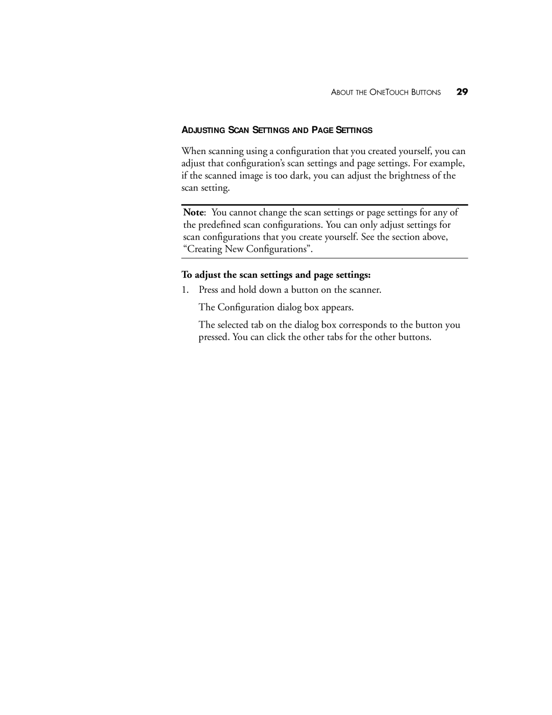 Visioneer 8600 manual Adjusting Scan Settings and page Settings, To adjust the scan settings and page settings 