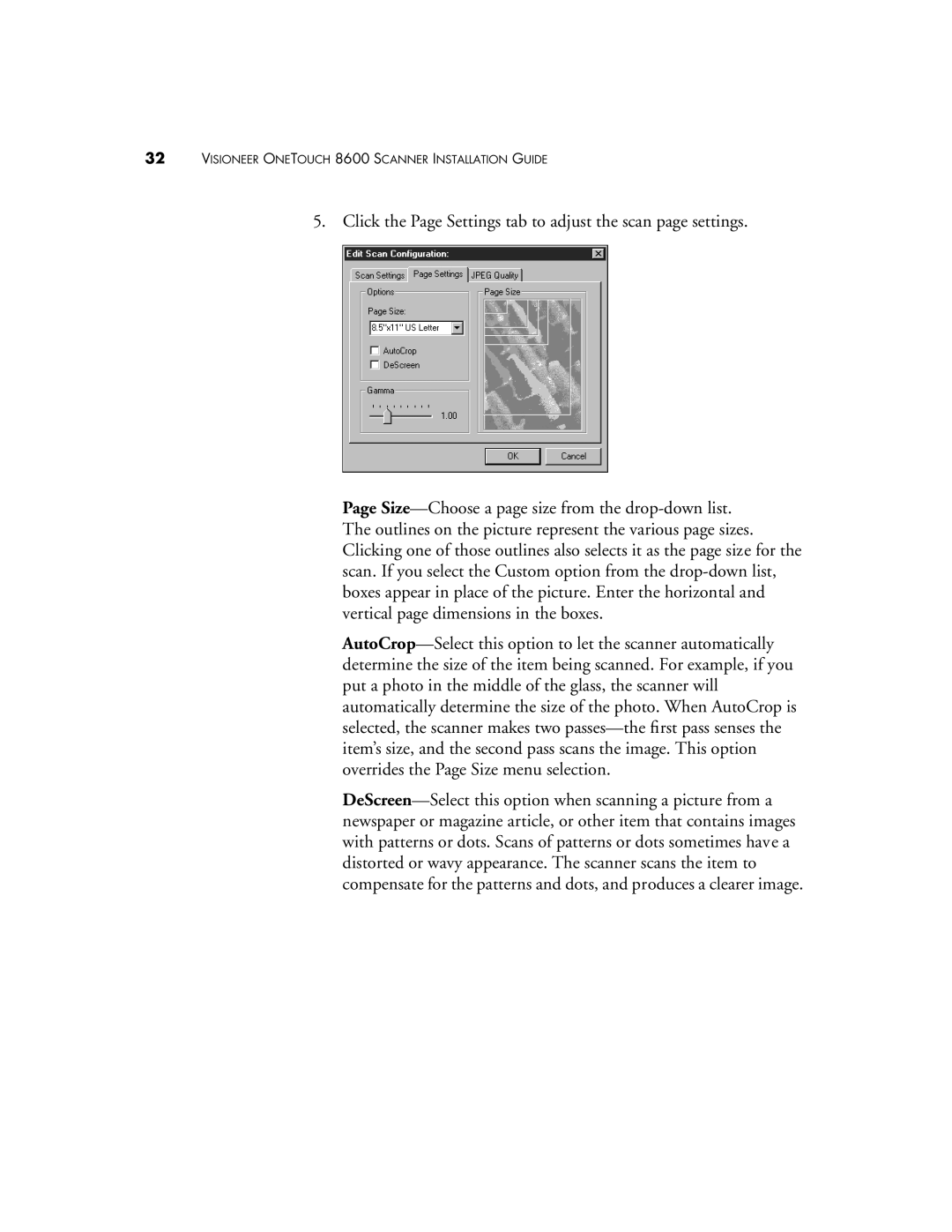 Visioneer manual Visioneer Onetouch 8600 Scanner Installation Guide 