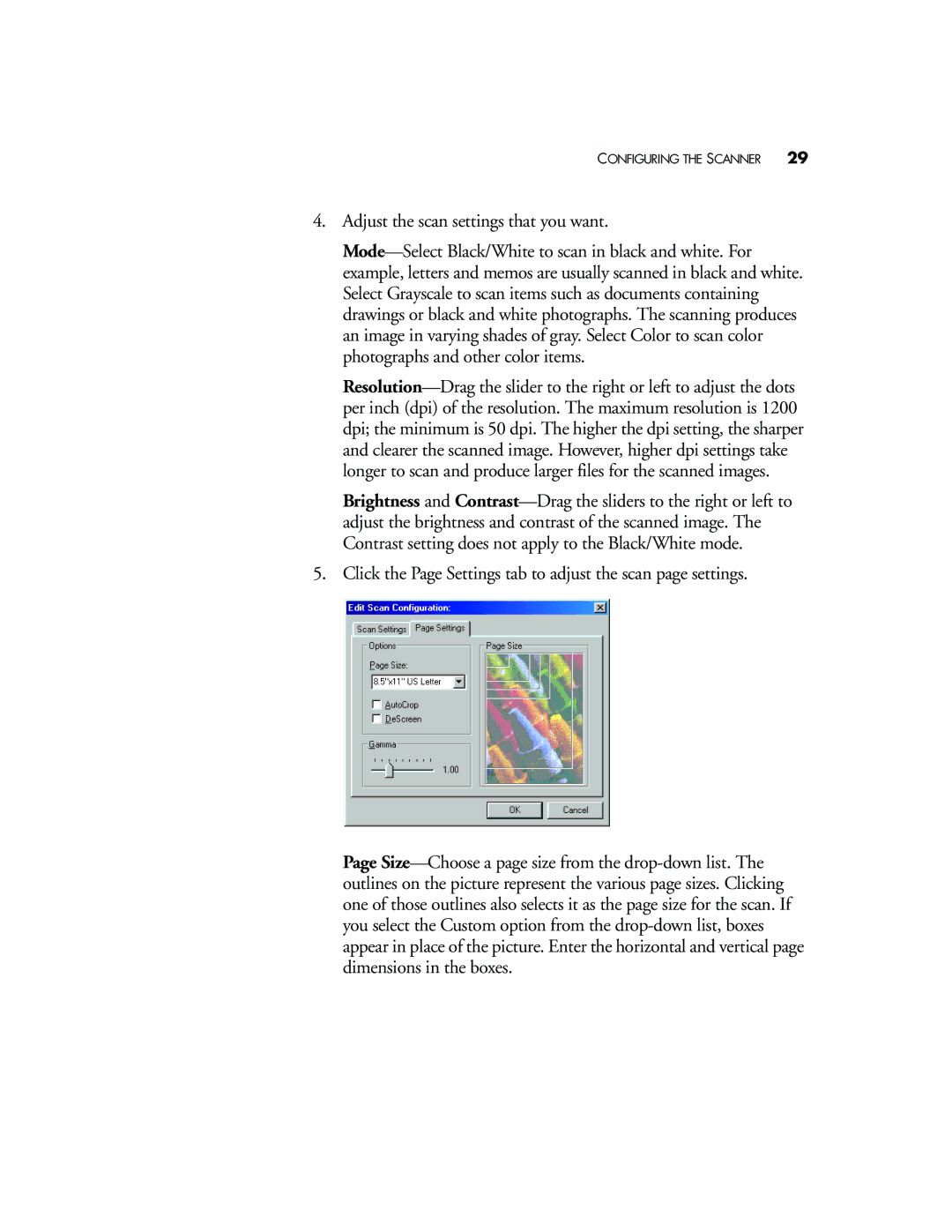 Visioneer 8920 manual Configuring the Scanner 