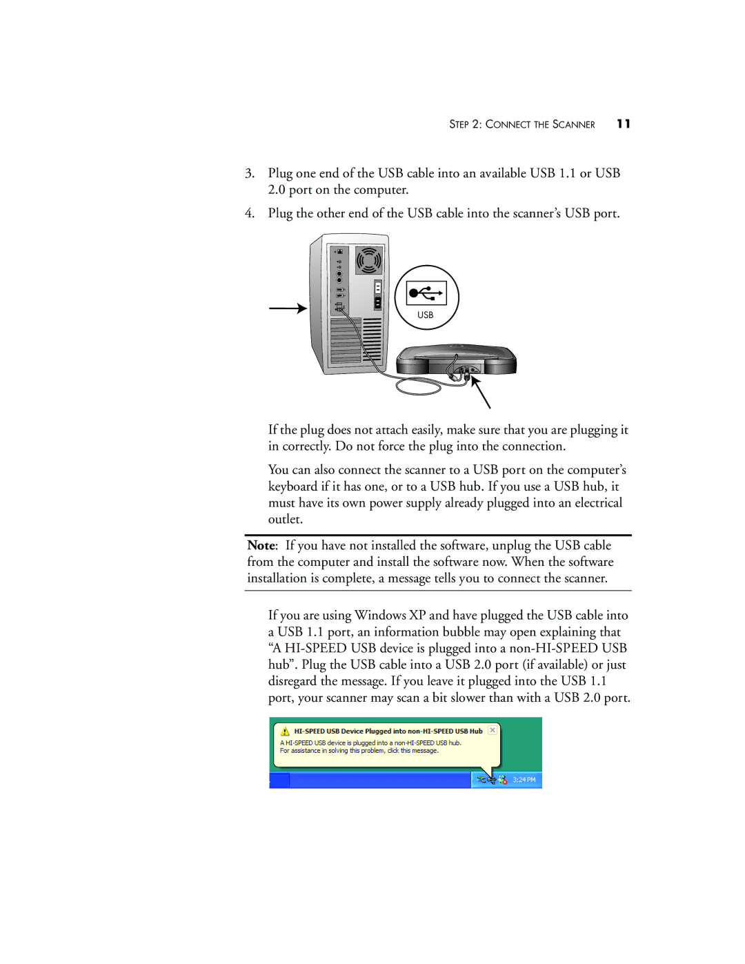 Visioneer 9420 manual Connect the Scanner 