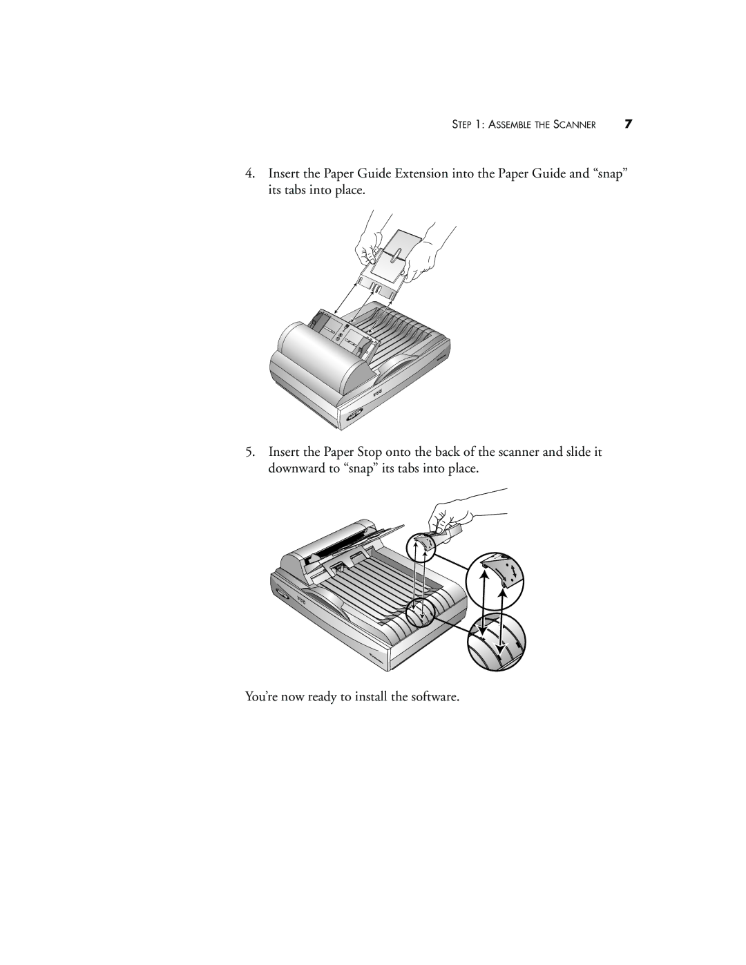 Visioneer 9450 manual Assemble the Scanner 