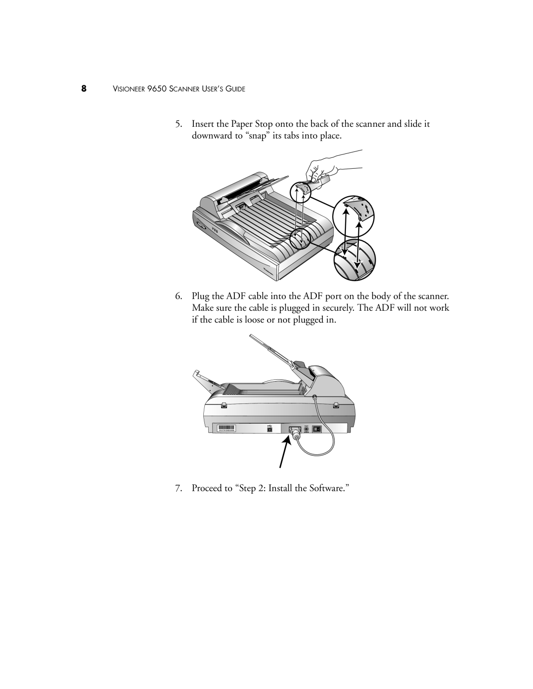 Visioneer manual Visioneer 9650 Scanner USER’S Guide 