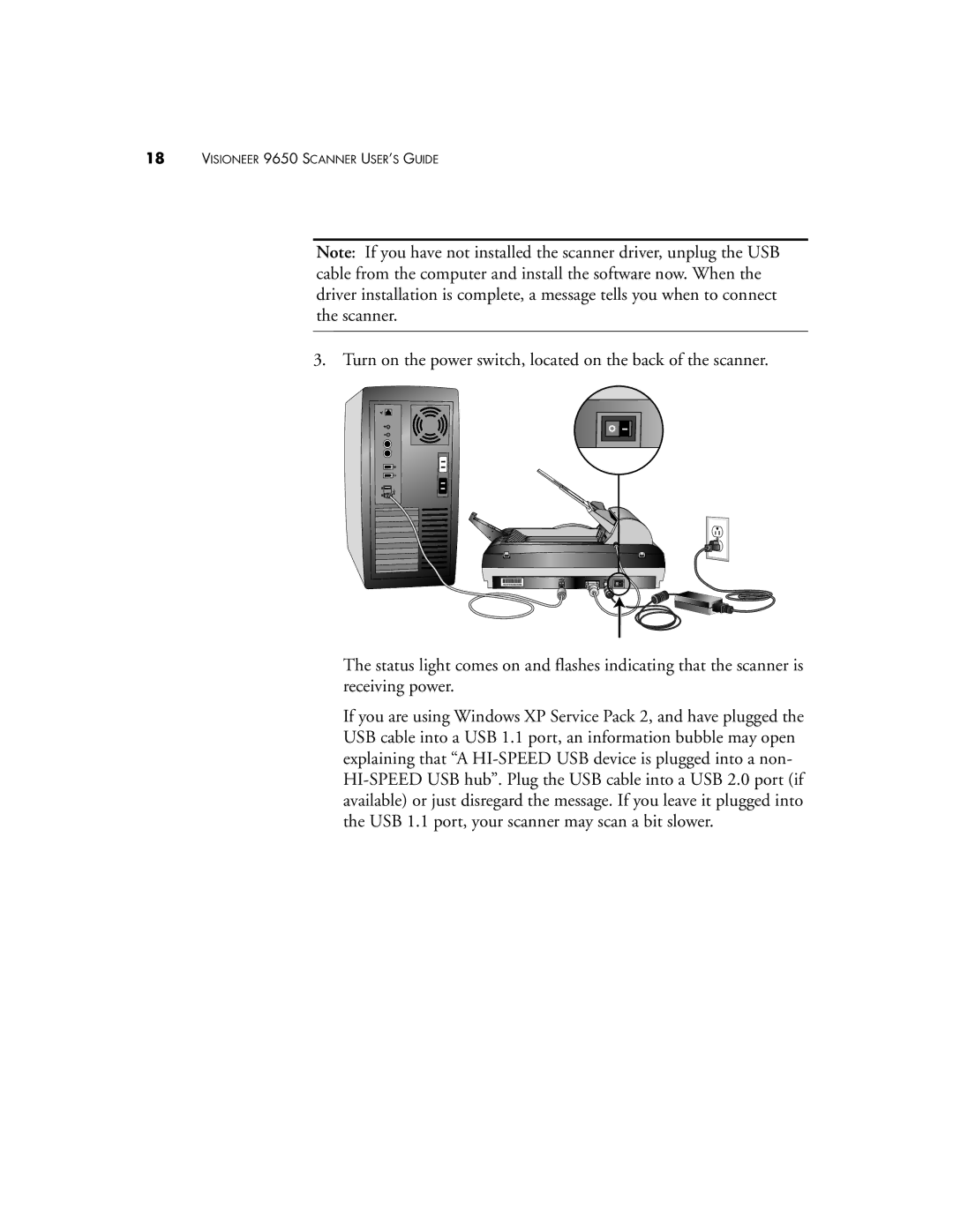 Visioneer manual Visioneer 9650 Scanner USER’S Guide 