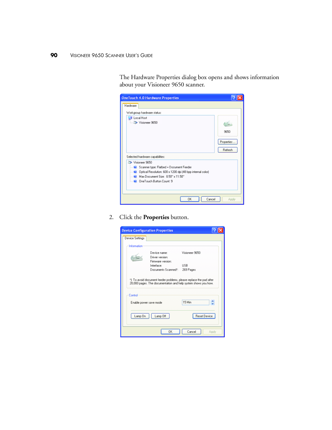 Visioneer manual Visioneer 9650 Scanner USER’S Guide 