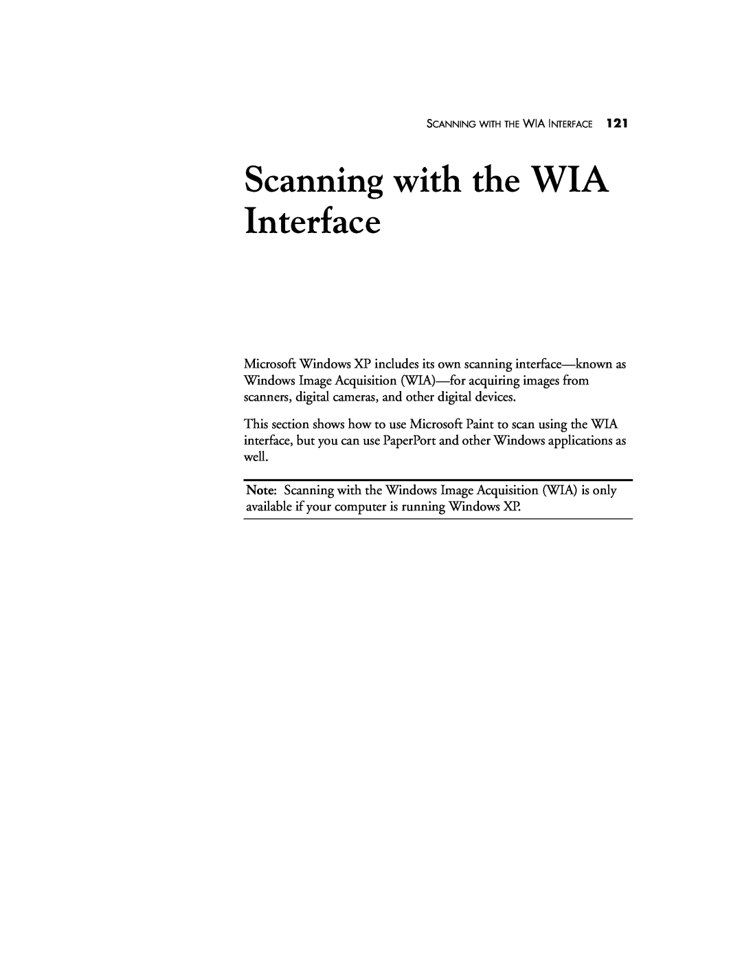 Visioneer 9750 manual Scanning with the WIA Interface, Scanning With The Wia Interface 