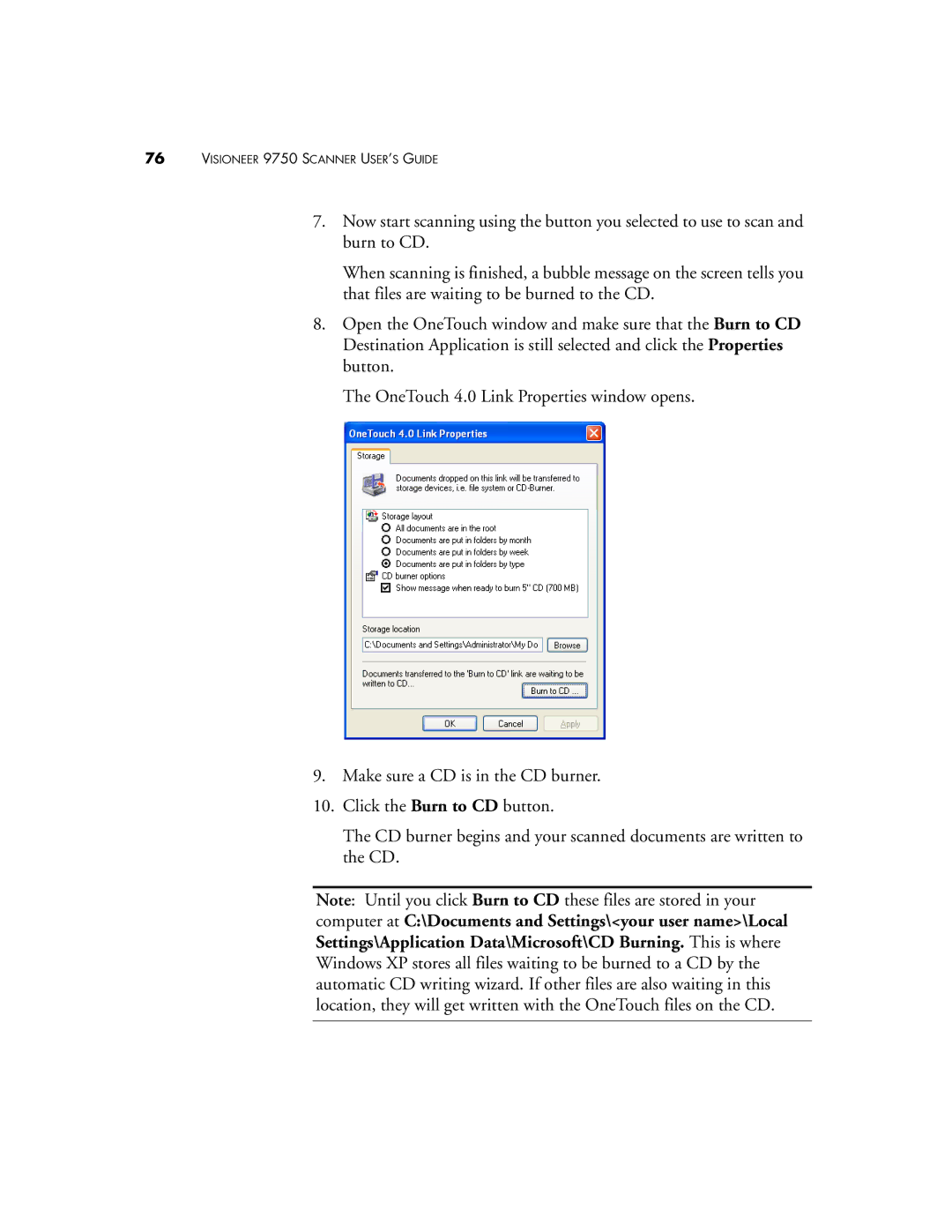 Visioneer manual Visioneer 9750 Scanner USER’S Guide 