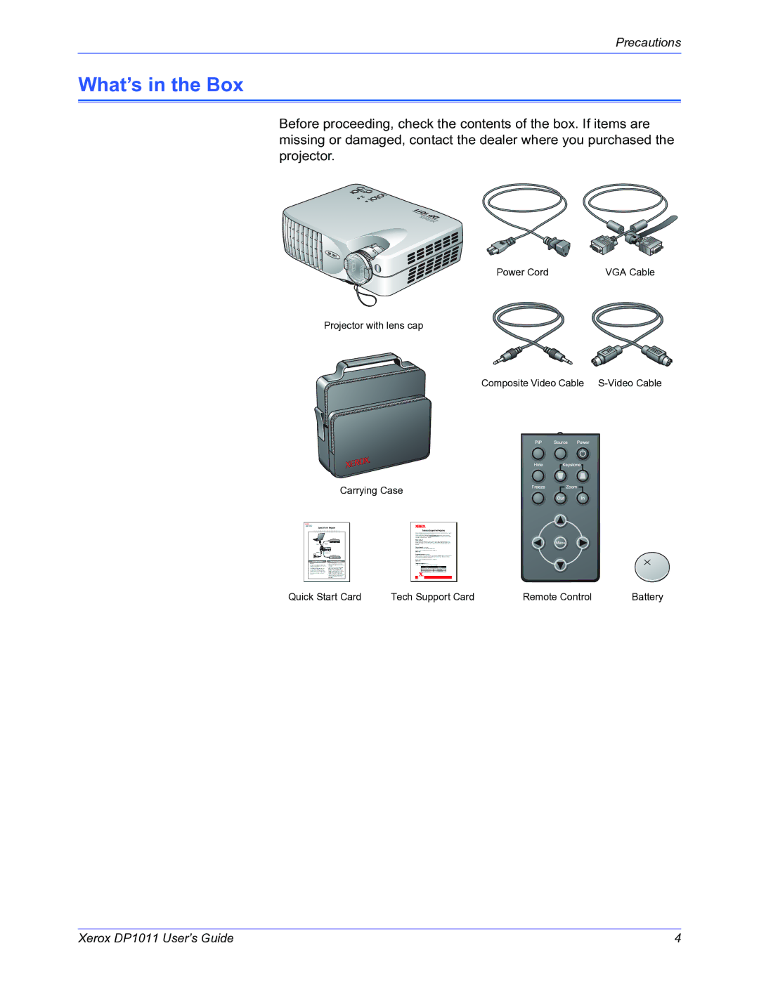 Visioneer DP1011 manual What’s in the Box 