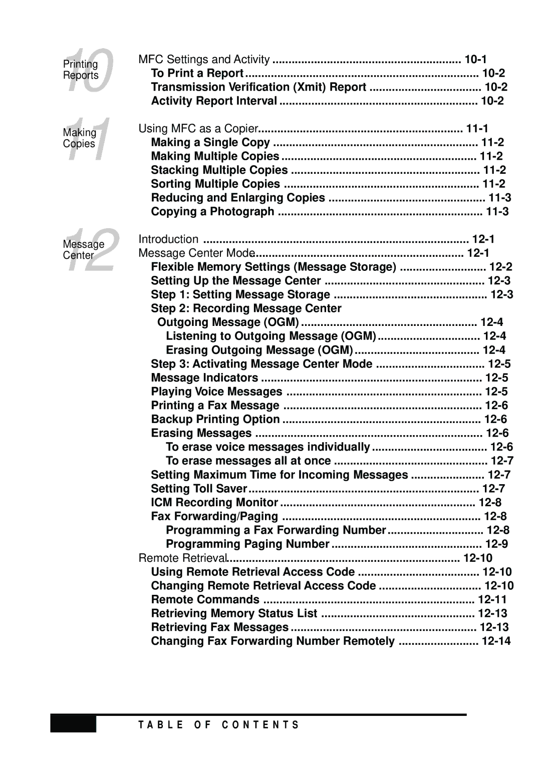 Visioneer MFC7050C owner manual Viii 