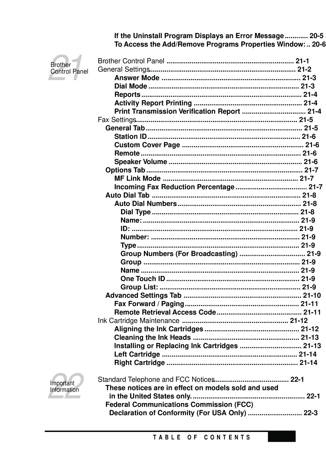 Visioneer MFC7050C owner manual Xiii 