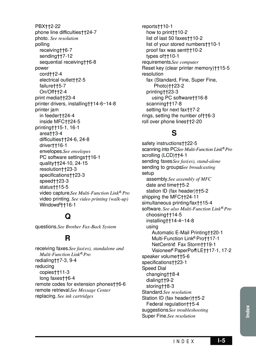 Visioneer MFC7050C owner manual Software. See also Multi-Function Link Pro choosing 