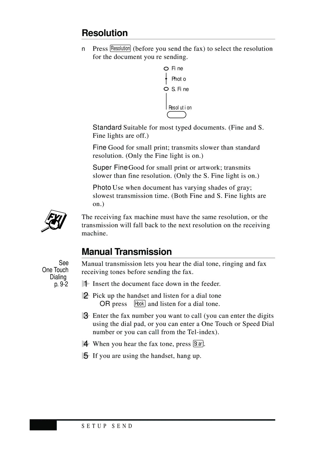 Visioneer MFC7050C owner manual Resolution, Manual Transmission 