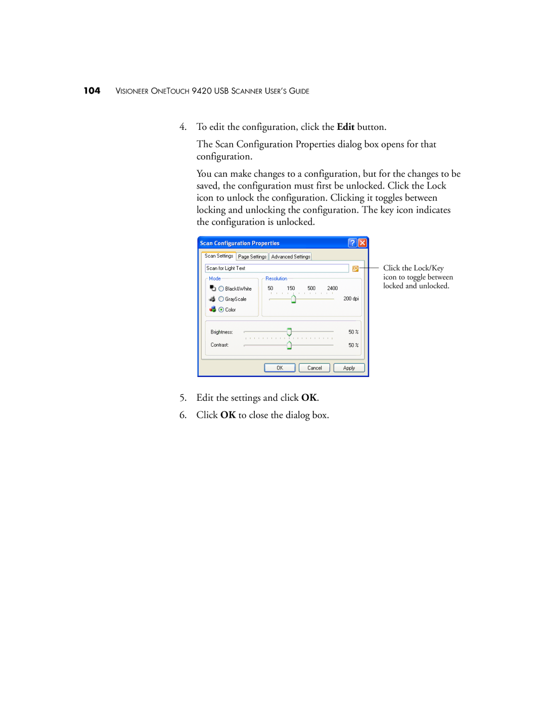 Visioneer One Touch 9420 manual Visioneer Onetouch 9420 USB Scanner USER’S Guide 