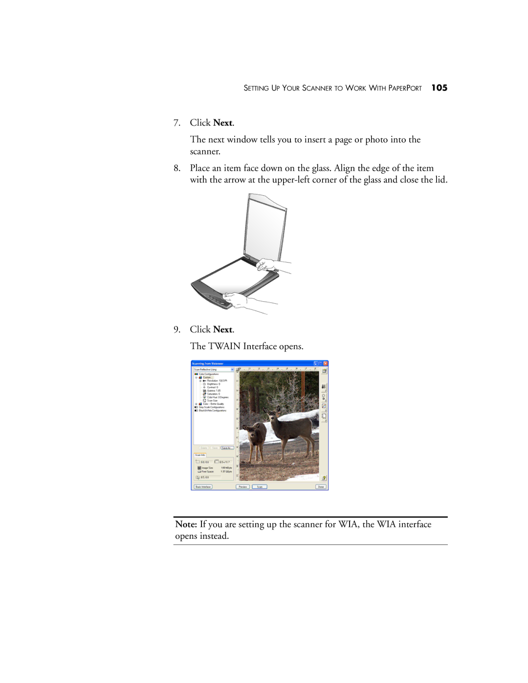 Visioneer OneTouch 7400 manual Setting UP Your Scanner to Work with Paperport 