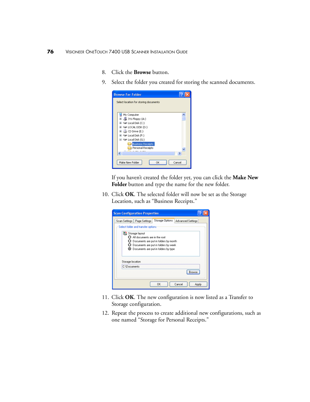 Visioneer OneTouch 7400 manual Visioneer Onetouch 7400 USB Scanner Installation Guide 