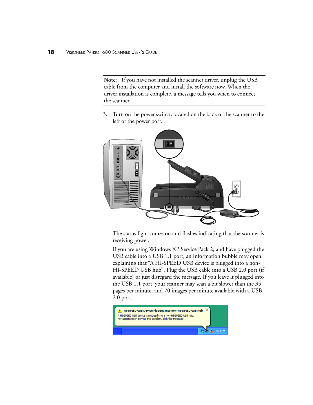 Visioneer manual Visioneer Patriot 680 Scanner USER’S Guide 