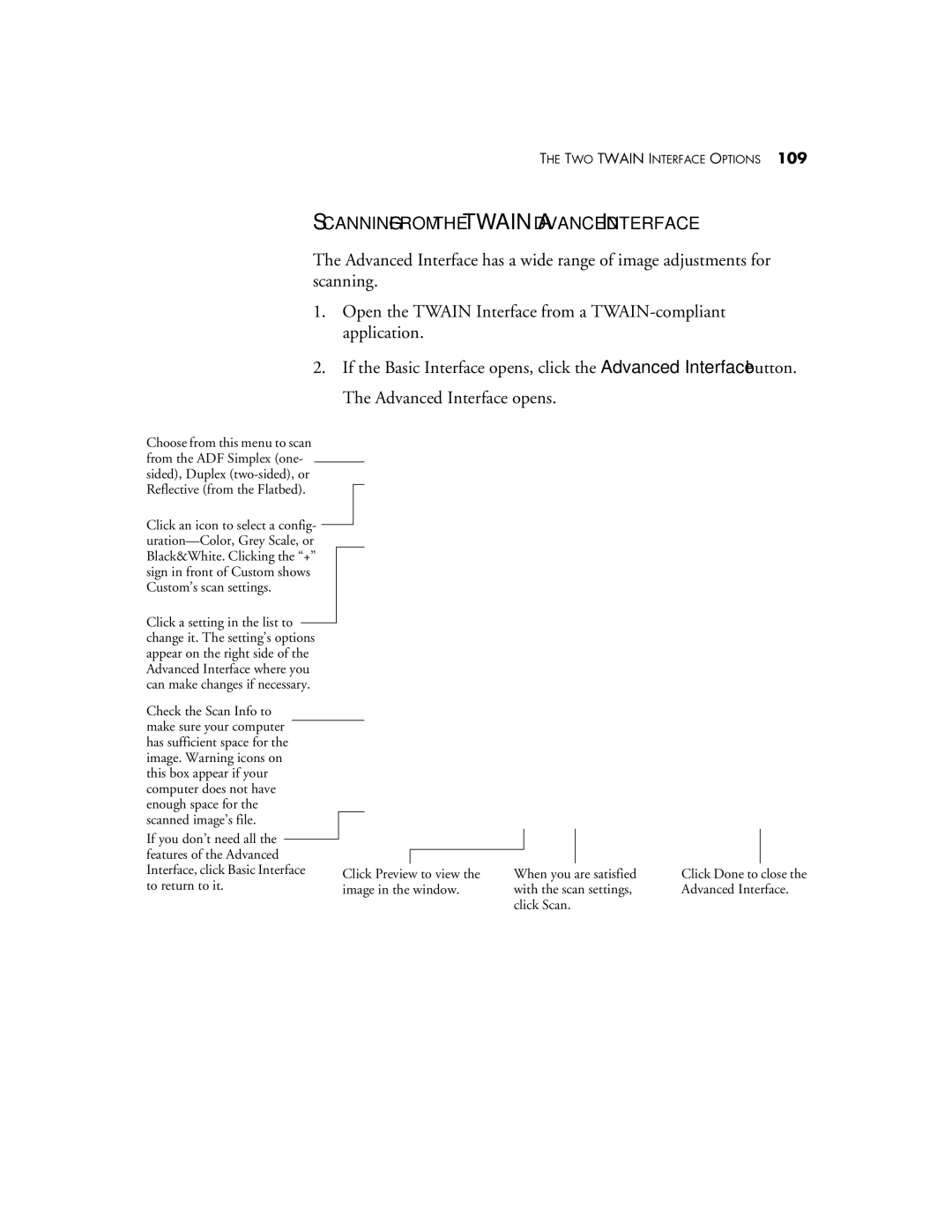 Visioneer Patriot 780 manual Scanning from the Twain Advanced Interface 