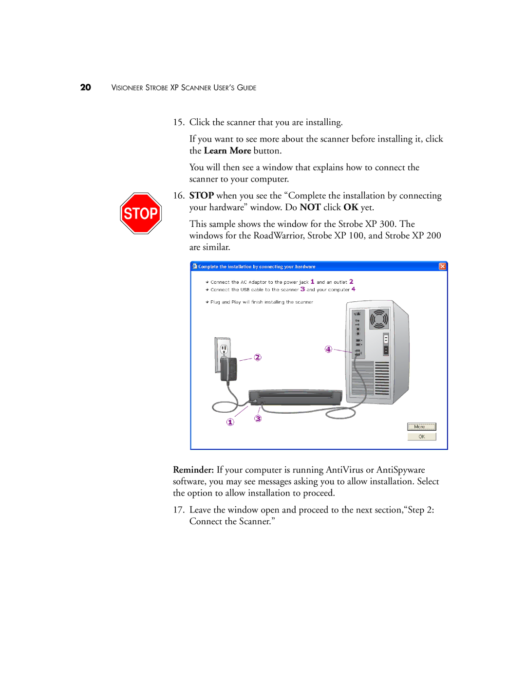 Visioneer XP 300, XP 200, XP 100 manual Visioneer Strobe XP Scanner USER’S Guide 