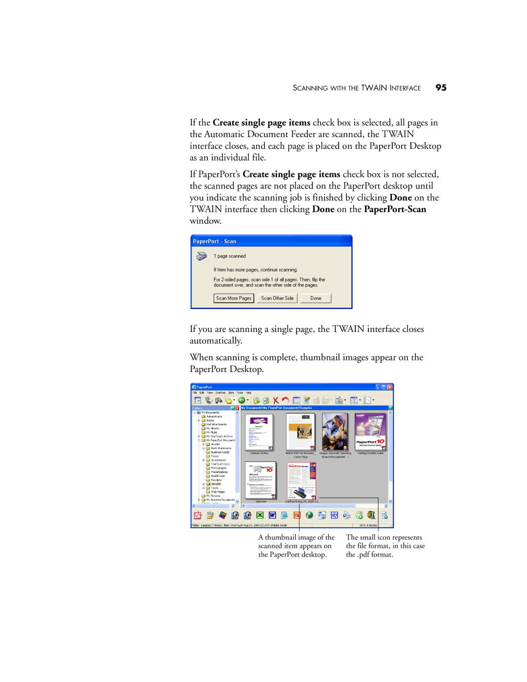 Visioneer XP 450 manual Scanning with the Twain Interface 