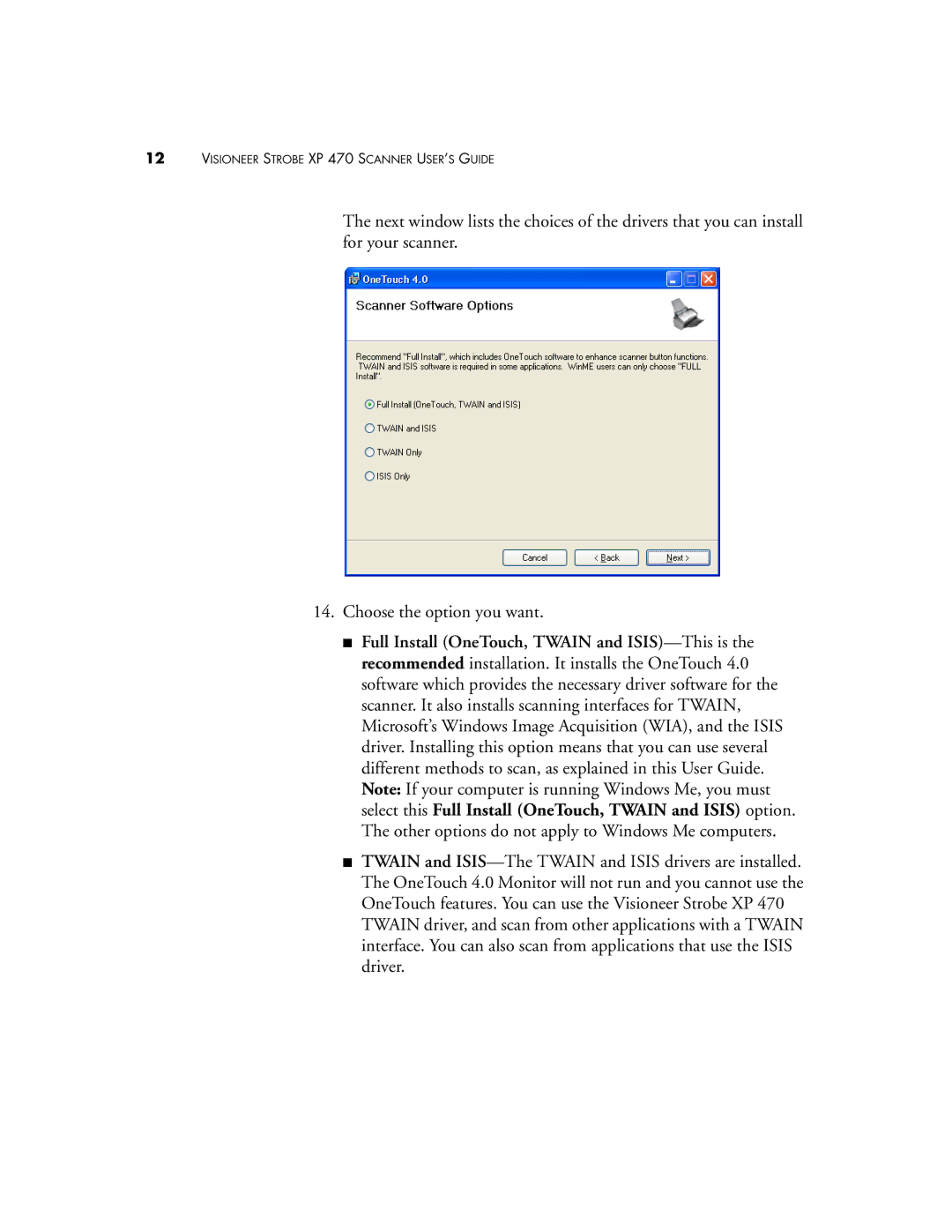 Visioneer manual Visioneer Strobe XP 470 Scanner USER’S Guide 