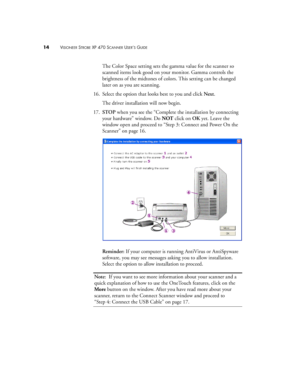 Visioneer manual Visioneer Strobe XP 470 Scanner USER’S Guide 