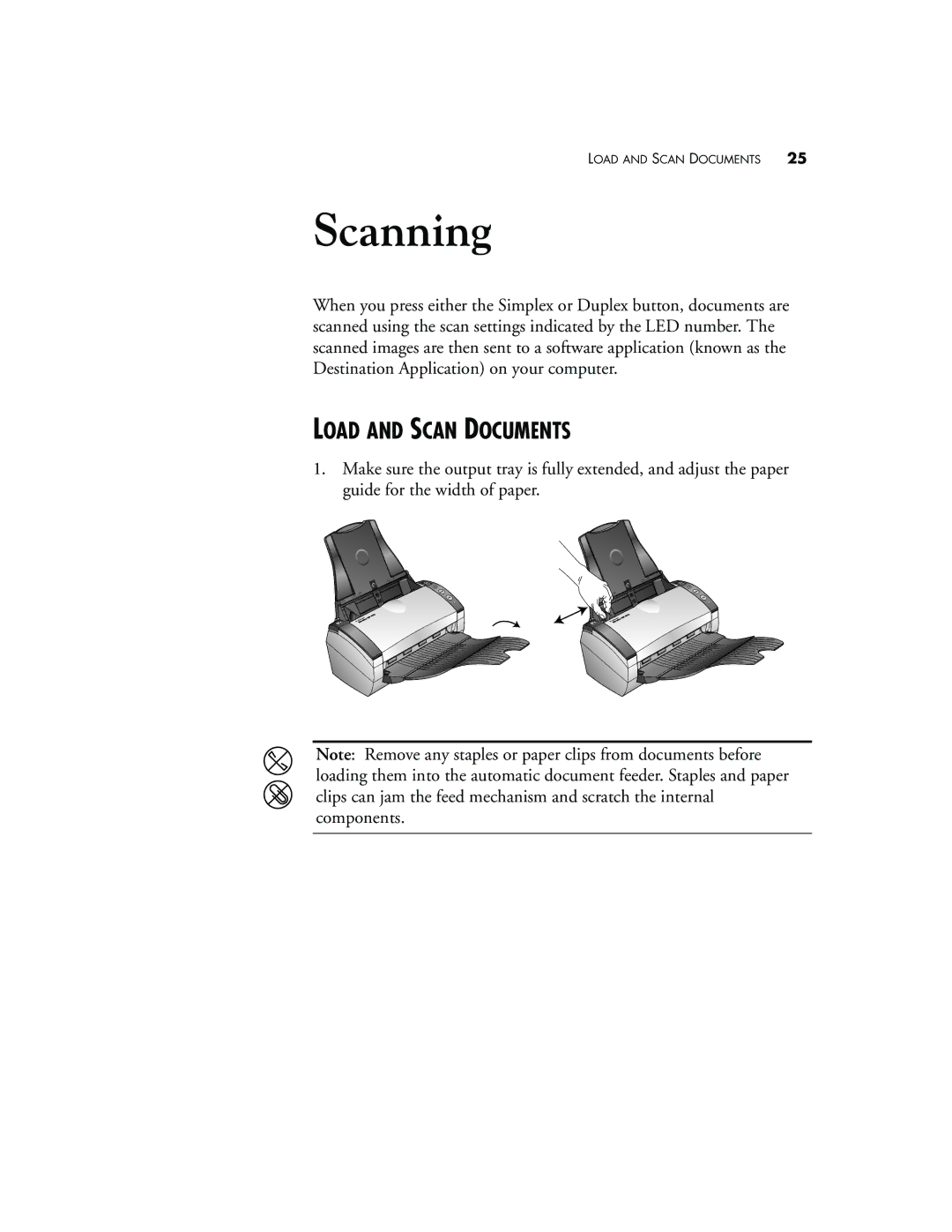 Visioneer XP 470 manual Scanning, Load and Scan Documents 