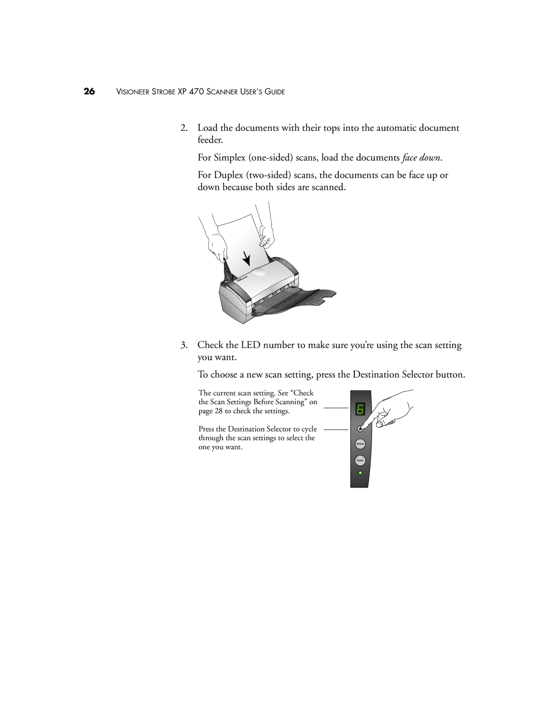 Visioneer manual Visioneer Strobe XP 470 Scanner USER’S Guide 