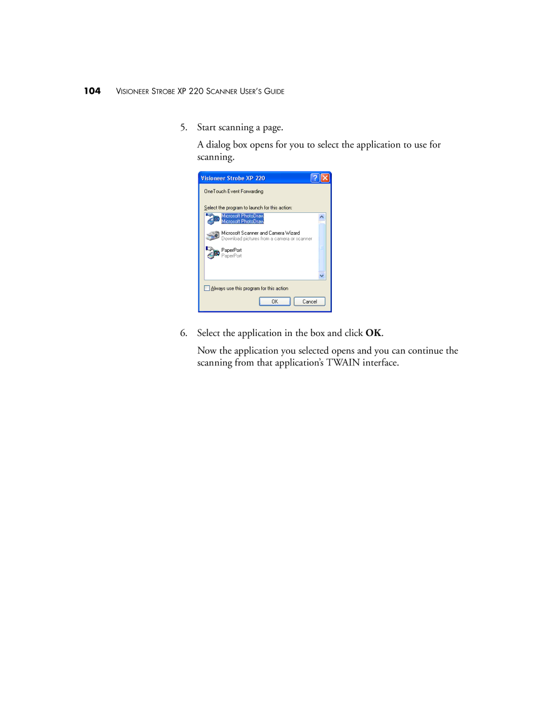 Visioneer XP220 manual Visioneer Strobe XP 220 Scanner USER’S Guide 